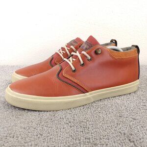 Quiksilver Griffin Mens Size 10 Shoes Low Top Skate Sneaker Brown Leather